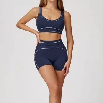 Women’s 2-Piece Set: Sports Bra + High-Waist Shorts