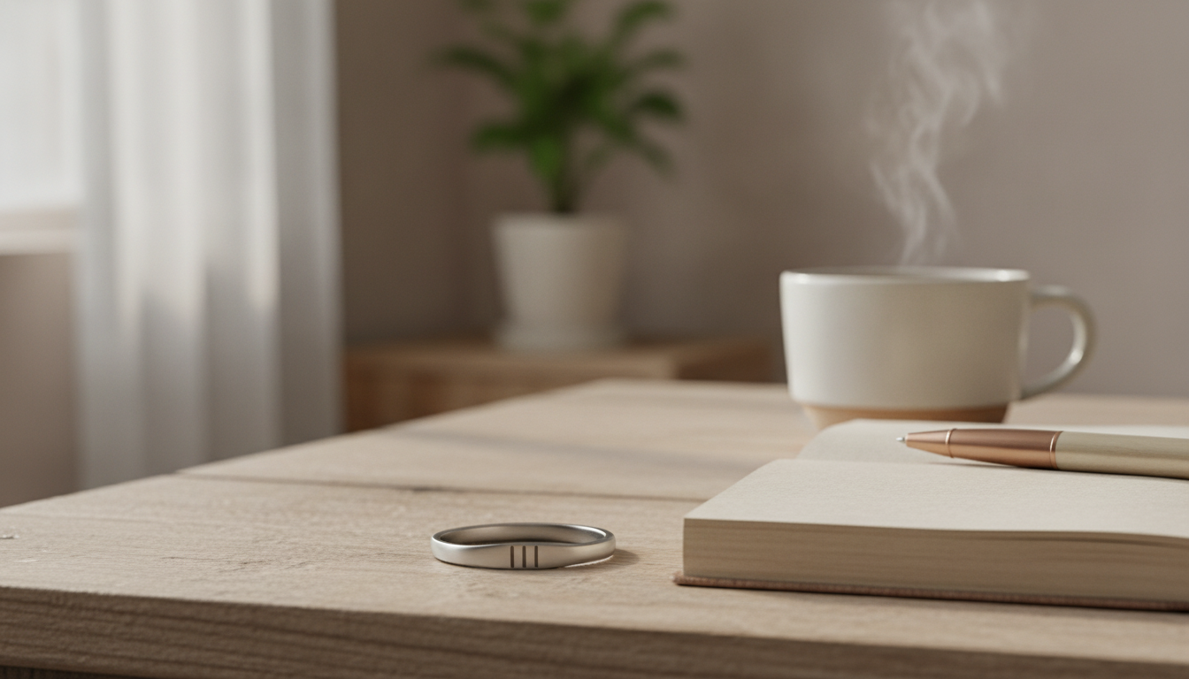 Minimal Angel Number Ring: Simple Stainless Steel Band