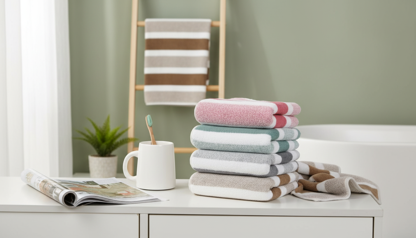 Quick-Dry Striped Towel Set: Soft, Spa-Ready Basics