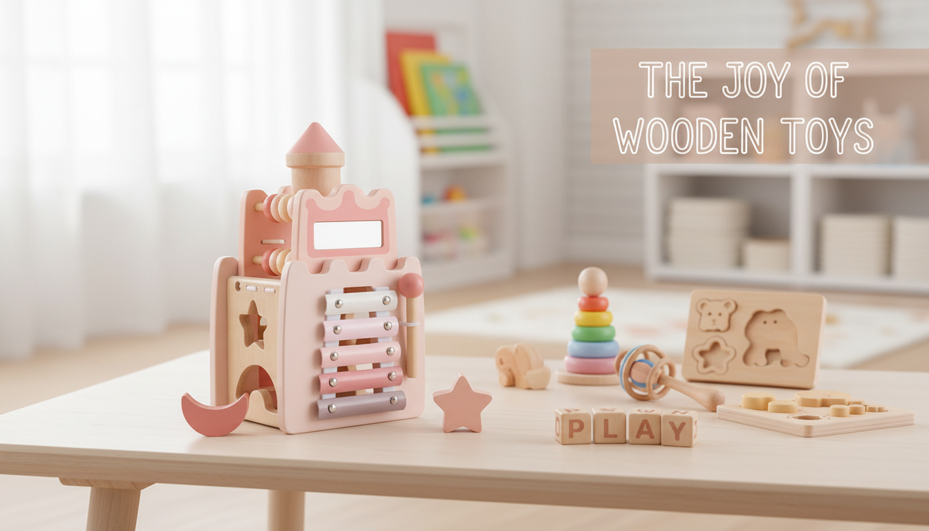 5-in-1 Wooden Montessori Castle: Stacking & Puzzle Play