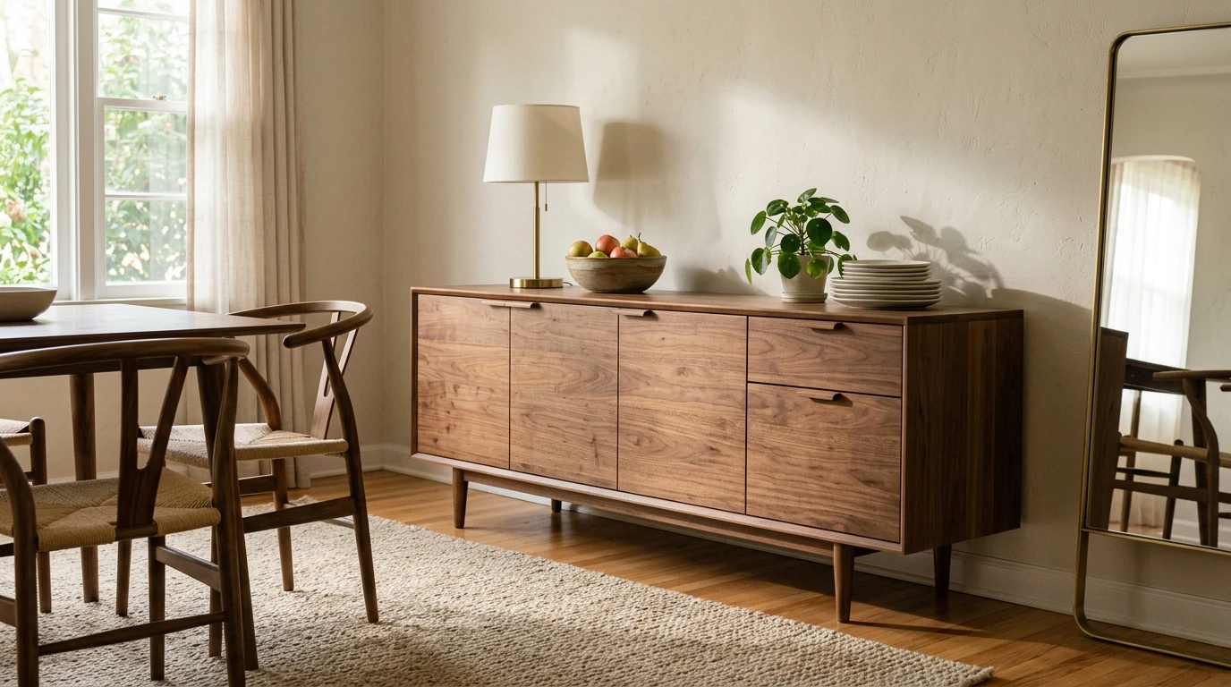 Mid-Century Sideboard Buffet: Storage, Style, Fit