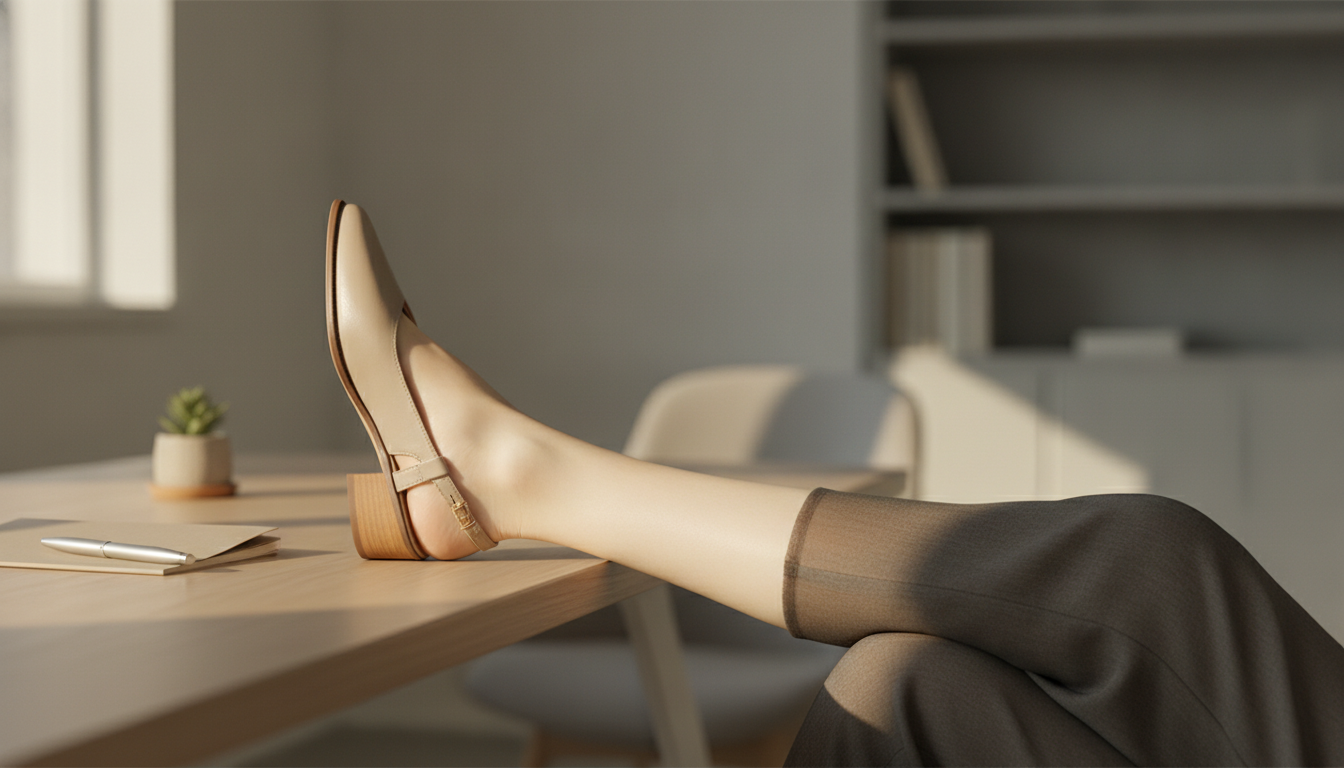 Office-Ready Slingback Pumps: 4cm Mid Heel Elegance