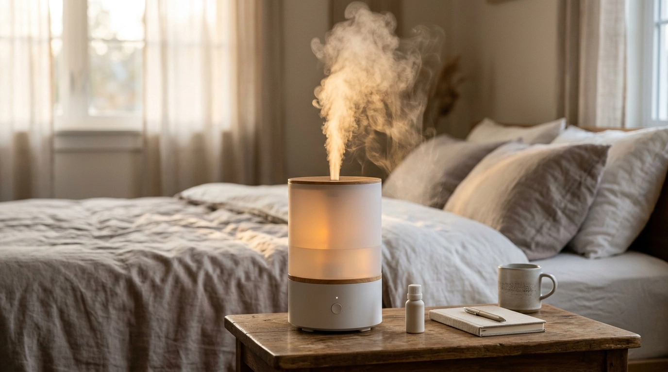 Flame Effect 7-Color Aroma Diffuser Cool Mist Humidifier