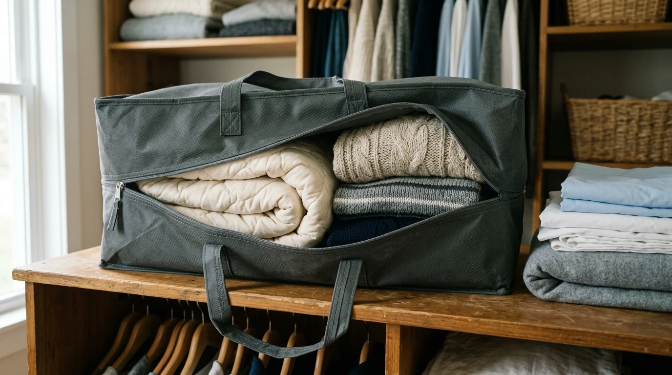 Foldable Non-Woven Storage Bag for Quilts & Clothes