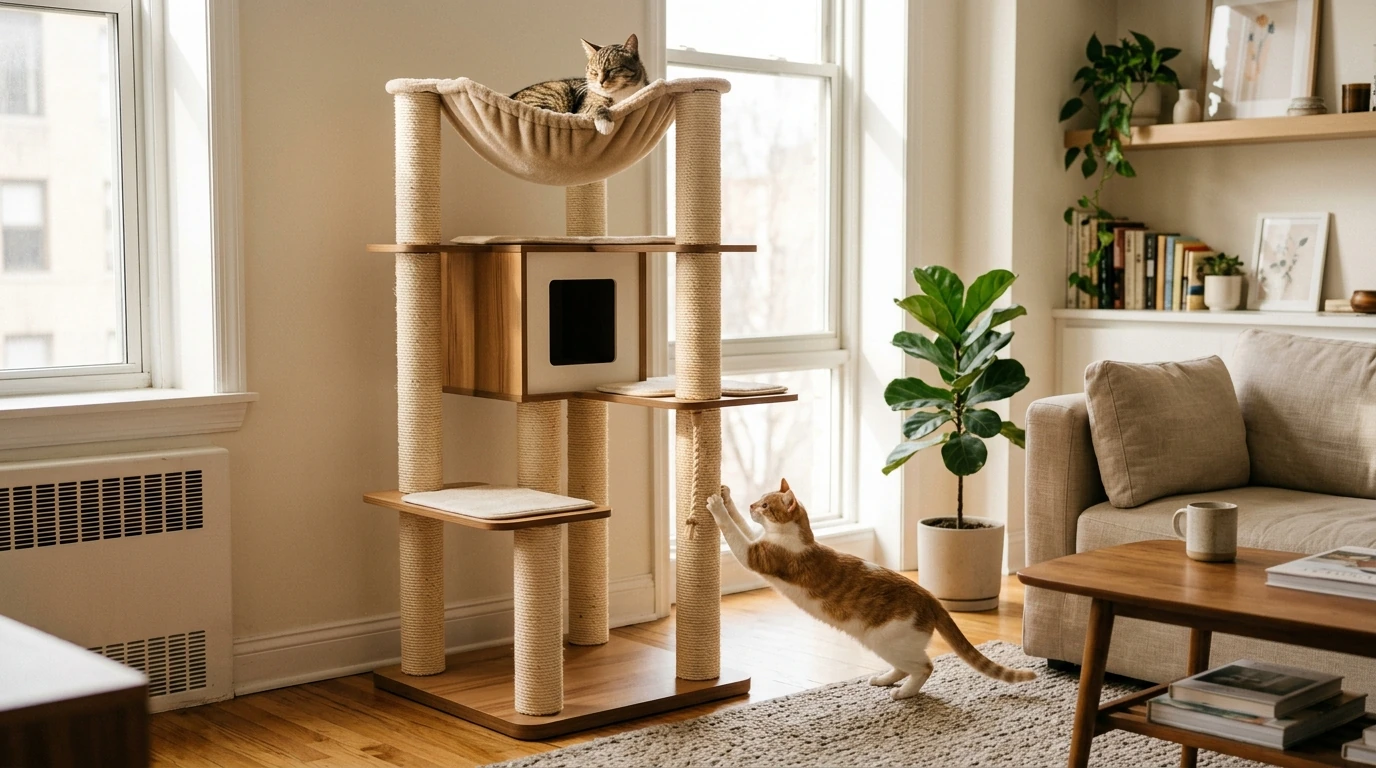 Large Cat Tree with Big Hammock & Scratch Posts: Guide