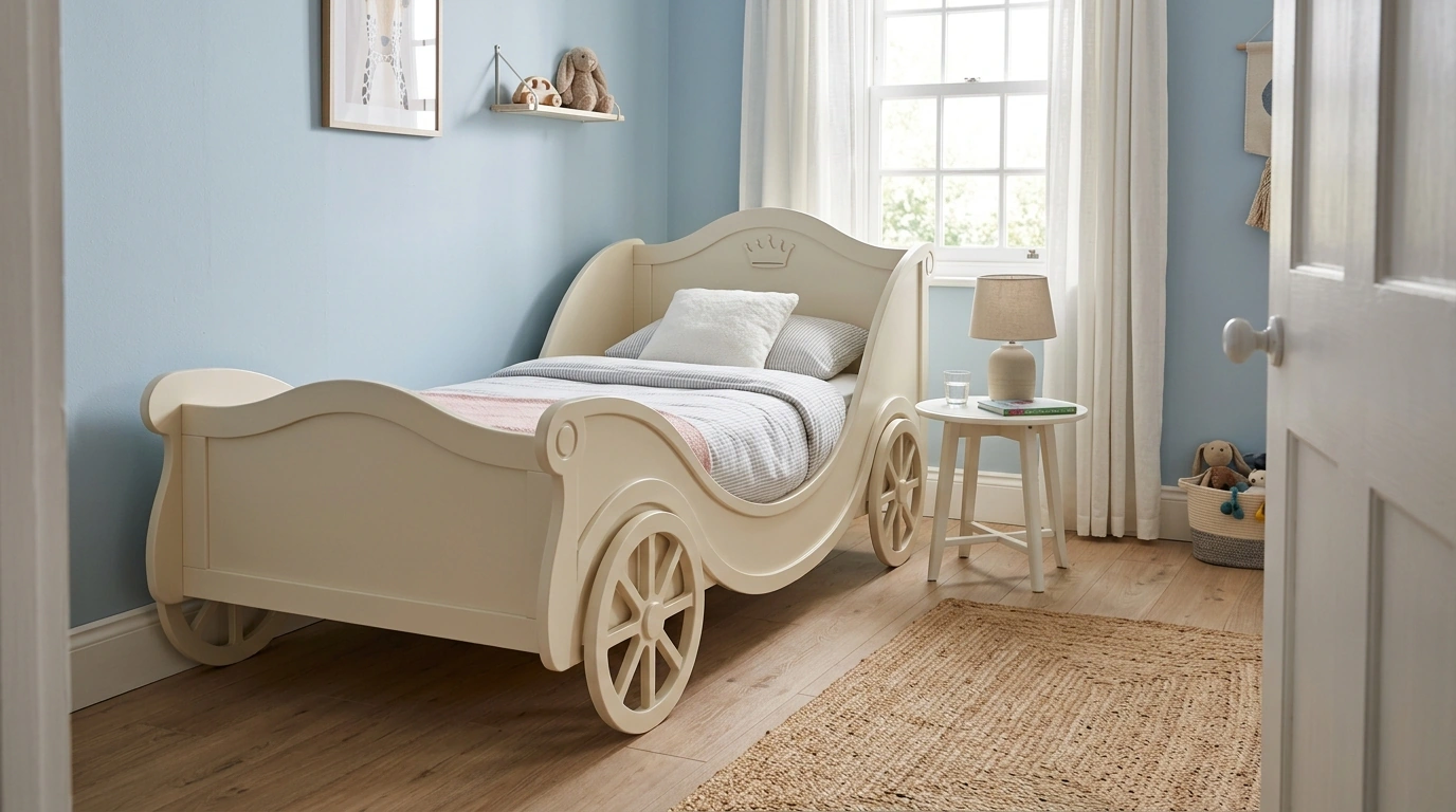 Twin Princess Carriage Bed with Crown: Sizing & Safety