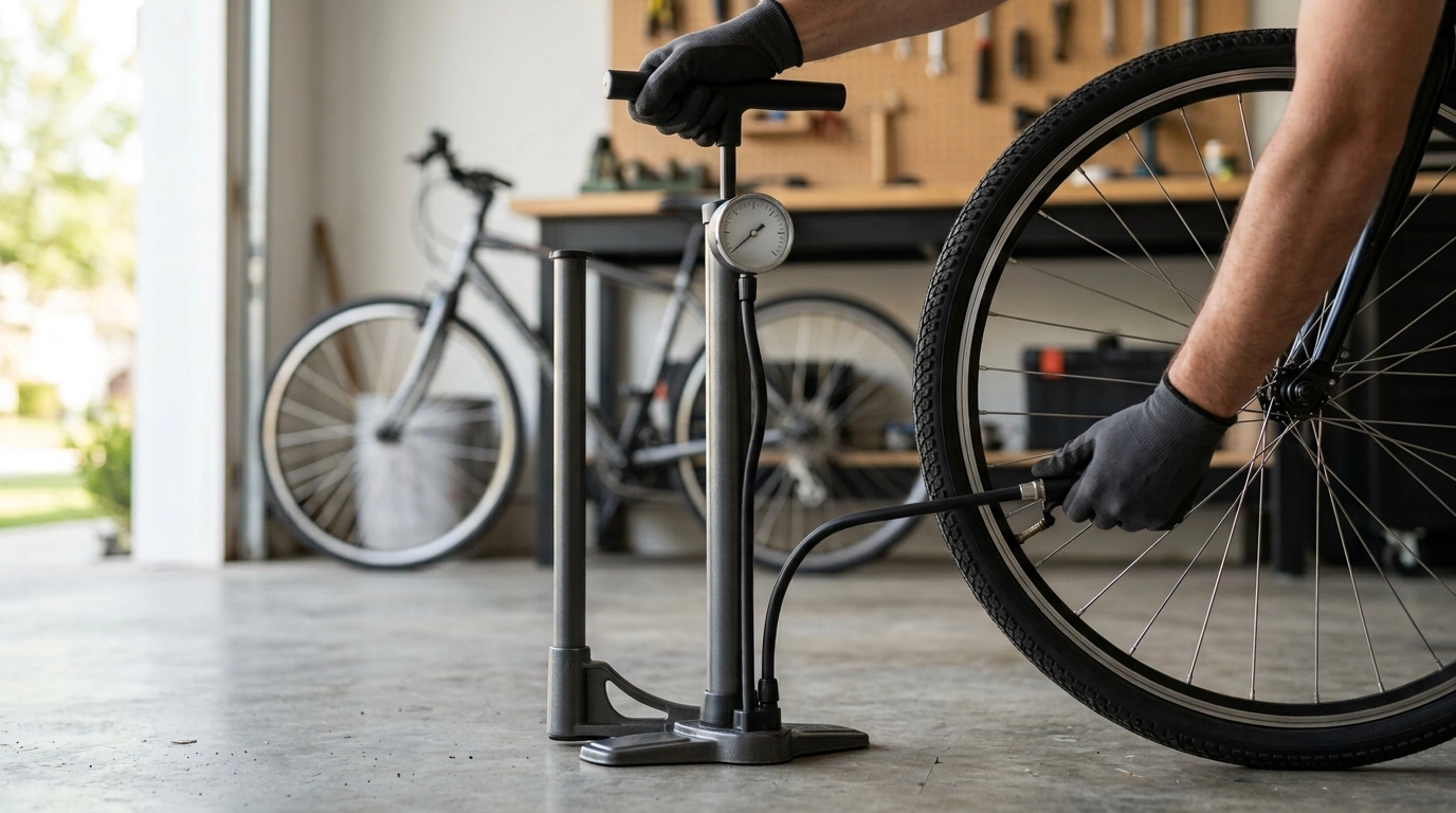 120 PSI Bike Pump with Gauge for Bikes & Inflatables