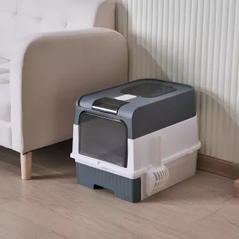Enclosed Large-Capacity Cat Litter Box Deodorant Guide