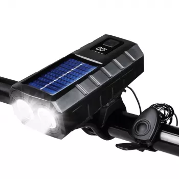 Solar Bike Horn Light: 120dB Alert + 3-Mode Headlight