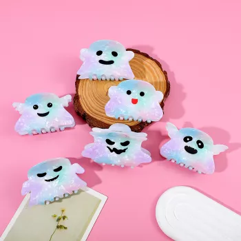 Cartoon Ghost Hairpin for Festivals, Costumes & Cute Style
