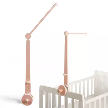 Natural Wooden Crib Mobile Holder: Safe Setup 0–12m