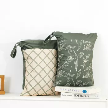 2-Pack Waterproof Wet Bags for Diapers, Beach & Travel