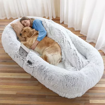 Washable Faux Fur Nap Sofa for Humans & Pets
